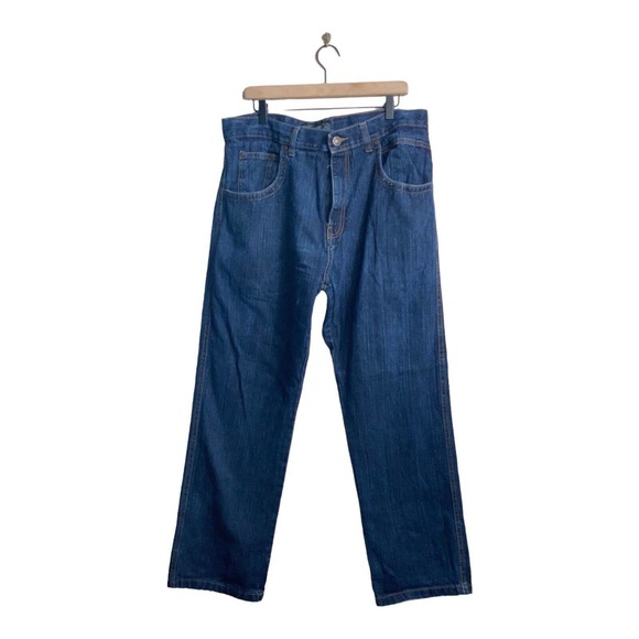 Black Diamond Men's 38x32 Denim Blue Straight Leg Jeans - Picture 2 of 9